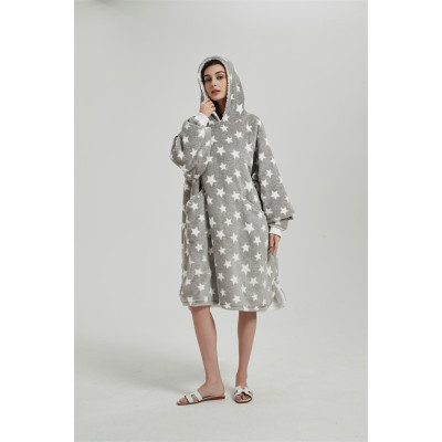 Cold winter warm Super Soft Coral Fleece Wearable Blanket Wearable Blanket From Chinese Factory