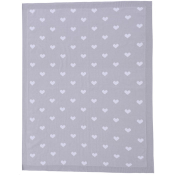 High Quality Winter Warm Heart Pattern Recycled Polyester Knitted Baby Blanket Wholesaler from China