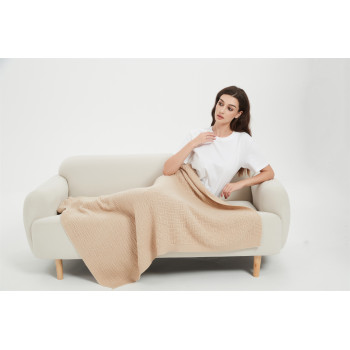 Wholesale Easy Care Cashmere Throw blanket Pure Cashmere Blanket From Chinese Fcatory