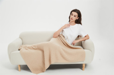 Wholesale Easy Care Cashmere Throw blanket Pure Cashmere Blanket From Chinese Fcatory
