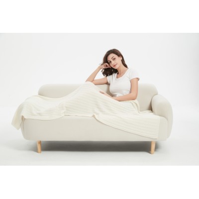 Wholesale Supper Soft Baby Cashmere Blanket Knitted Cashmere Blanket From Chinese factory