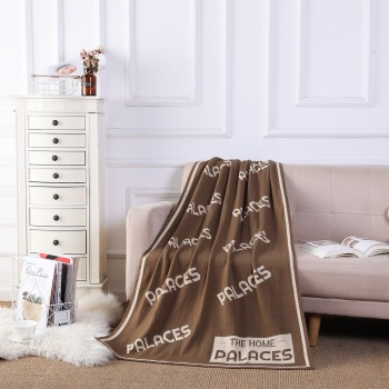 Supplying Super Light Dual Face Dual Color Cashmere Knitted Throw Blanket For Spring And Summer