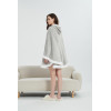 Hooded Poncho Style Cozy Wearable Blanket Plush Soft Sherpa Fleece Cape Shawl with Pockets and Hood