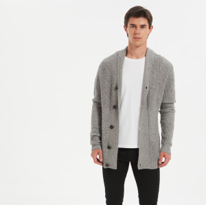 Supply Hot Sale Pure Mid-length Cashmere Pajamas Knitted Cashmere Sleeping Wear Collection For Men