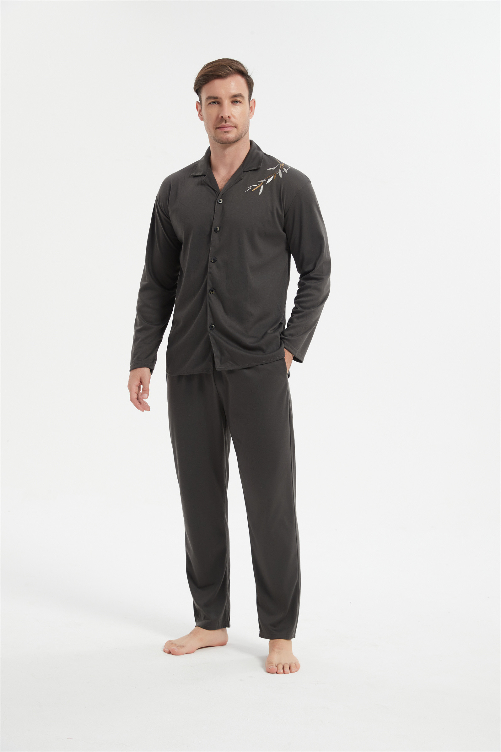 Long Sleeve Pajamas Set For Men