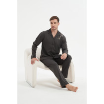 Supply Hight Quality Soft And Warm Knitted Long Sleeve Pajamas Set Knitted Sleeping Wear Set For Men