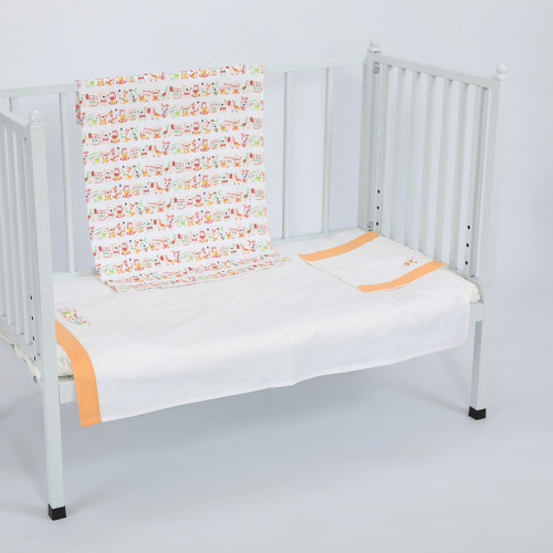 Wholesale Baby Crib Bedding Set,Lovely Duck & Flower 3 Piece Standard Size Buff Crib Set