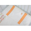 Wholesale Baby Crib Bedding Set,Lovely Duck & Flower 3 Piece Standard Size Buff Crib Set
