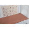 Wholesale Brown 2 Piece Crib Bedding Set,Print With Stars, Includes Quilt, Fitted Crib Sheet