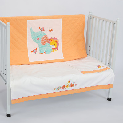 OEM Baby Crib Bedding Set for Boys, Elephant Nursery Decor, Crib Comforter Set, 3 Pieces