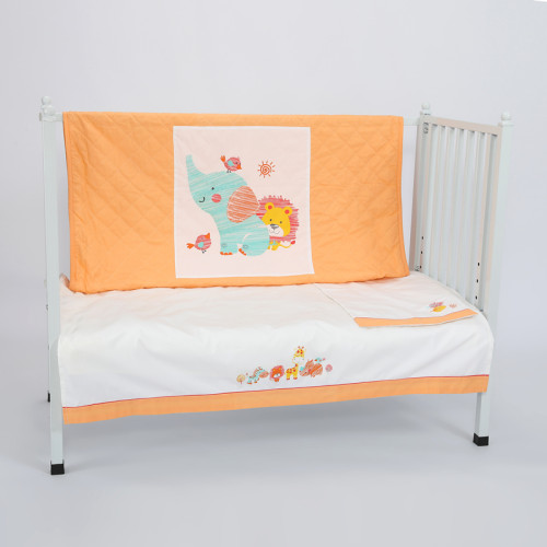 OEM Baby Crib Bedding Set for Boys, Elephant Nursery Decor, Crib Comforter Set, 3 Pieces