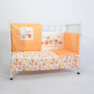 Wholesale Baby Crib Bumper Set 4 pieces With Lovely Animals Patterns From China