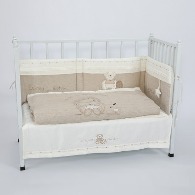 Wholesale 3 pieces Nursery Bedding Baby Crib Bedding Set From Chinese Factory