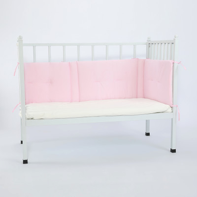 Wholesale Baby Crib Bumper For Boys & Girls In Soild Color Pink OEM