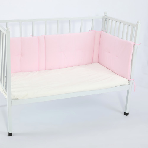 Wholesale Baby Crib Bumper For Boys & Girls In Soild Color Pink OEM