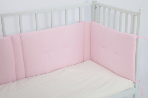 Wholesale Baby Crib Bumper For Boys & Girls In Soild Color Pink OEM