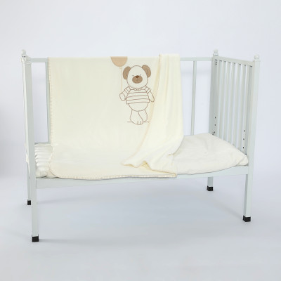 Wholesale Quilted Kids Cot Bed Blanket With Lovely Bear Pattern From China