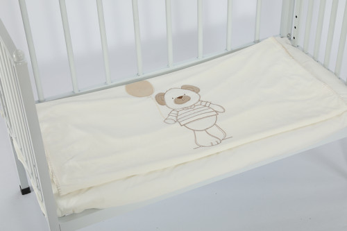 Wholesale Quilted Kids Cot Bed Blanket With Lovely Bear Pattern From China