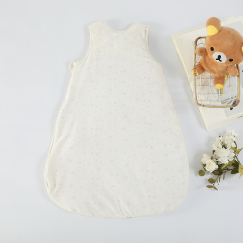 Wholesale Cream Color with Cute Pattern Baby Girl Sleeping Bag With Hood Warm And Cozy