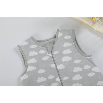 Wholesale Newborn Kids Baby Knitted Sleeping Bag With White & Gray Cloud Printing Pattern From China