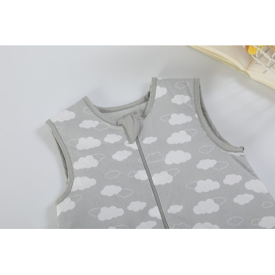 Wholesale Newborn Kids Baby Knitted Sleeping Bag With White & Gray Cloud Printing Pattern From China