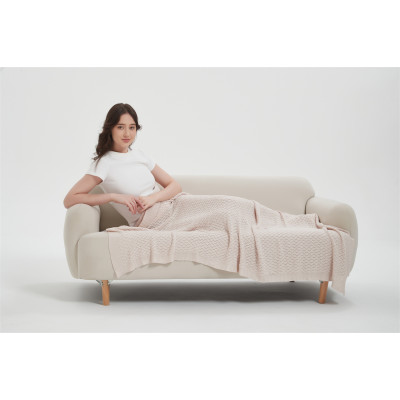 Super luxury Pure Bamboo Fiber Knitted Throw Blanket Bamboo Knitted Blanket For Comfortable Sleep
