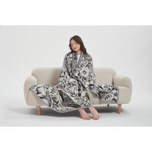Wholesale Imitation Rabbit Hair Core-spun Yarn Knitted Blanket Knitting Blanket From Fcatory