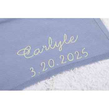 Hot Sale 100% Cotton Knitted Blanket With Hand Embroidery Pattern Hand-embroidered Knitted Blanket