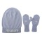 100% Cotton Hand-embroidered Beanie Knitted Beanie And Gloves Set With Hand Embroidery For Baby