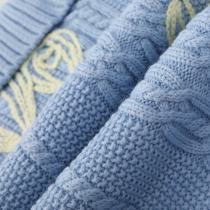 Super Soft Acylic Hand Embroider Baby Knitted Swaddle Hand-embroidered Knitted Swaddle For Newborns