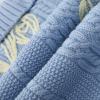 Hot Sale 100% Cotton Hand Embroider Bbay Knitted Swaddle For Newborns Embroidered Knitted Swaddle