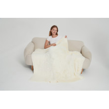 Cozy And Luxury Faux Mink Yarn Knitted Blanket