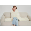 Ultra Soft 100% Nylon Jacquard Style Faux Mink Yarn Knitted Trow Blanket Wholesale From China Factory