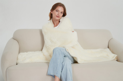 Ultra Soft 100% Nylon Jacquard Style Faux Mink Yarn Knitted Trow Blanket Wholesale From China Factory