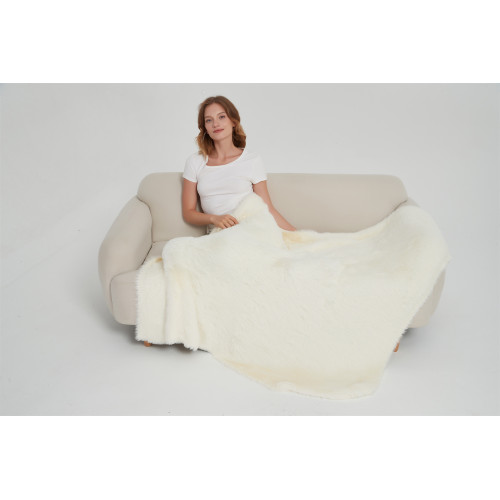 Ultra Soft 100% Nylon Jacquard Style Faux Mink Yarn Knitted Trow Blanket Wholesale From China Factory