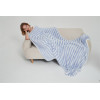 Supply Super Soft And Luxury 100% Nylon Stripe Version Faux Mink Yarn Knitted Trow Blanket From China