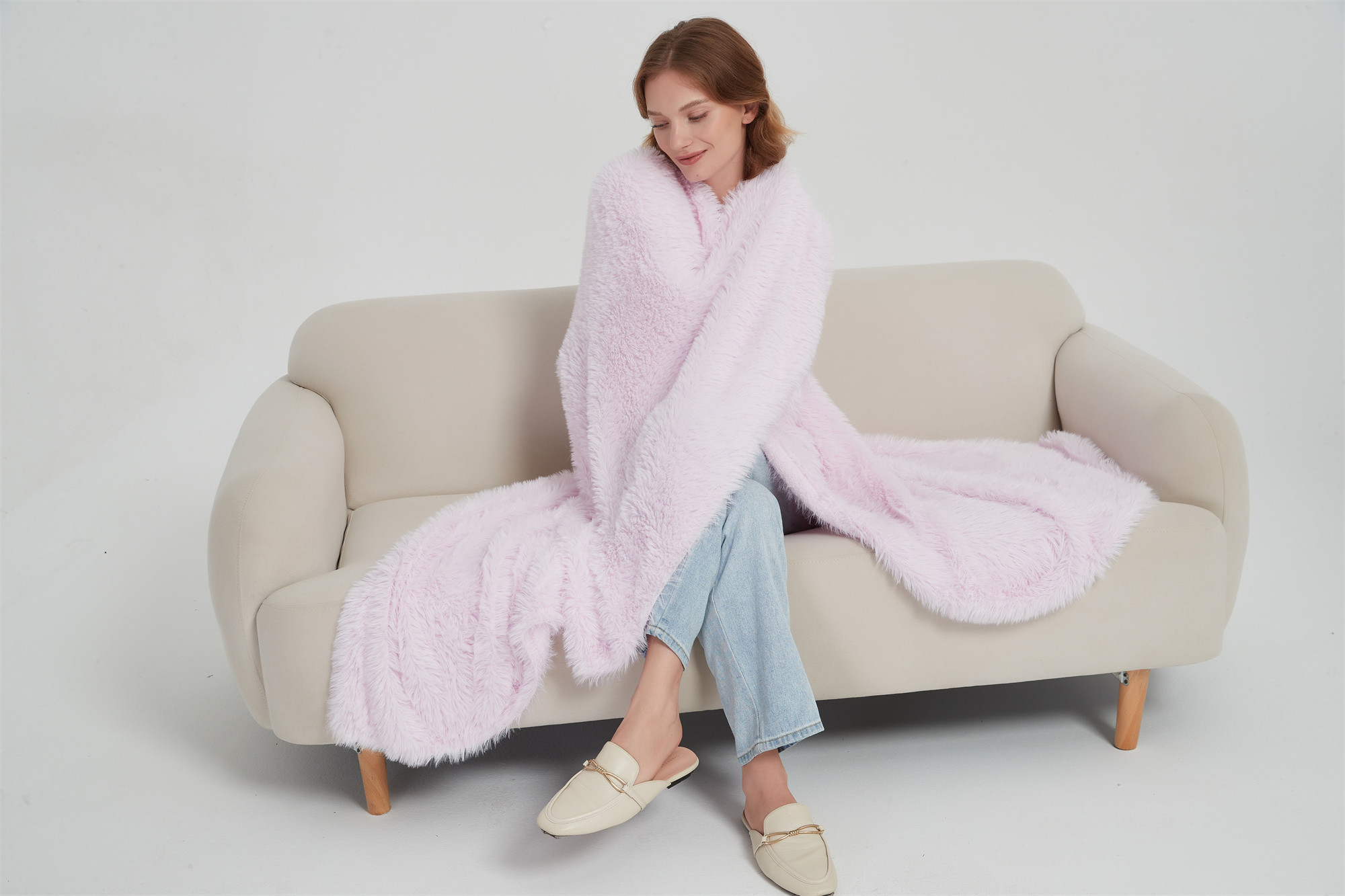 microfiber knitted blanket