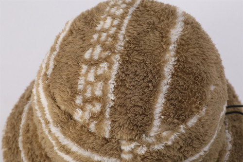 Manufacture High Quality Custom Winter Warm Bucket Caps Headwear Warm Bucket Hats Winter Woven Caps