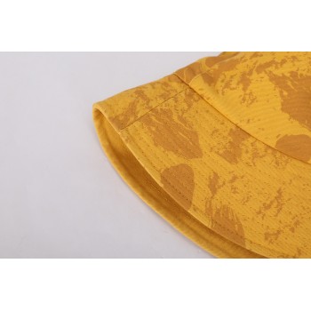 Supplier Fashion Print Woven Bucket Hats With Embroidery Print Bucket Caps Embroider Woven Caps