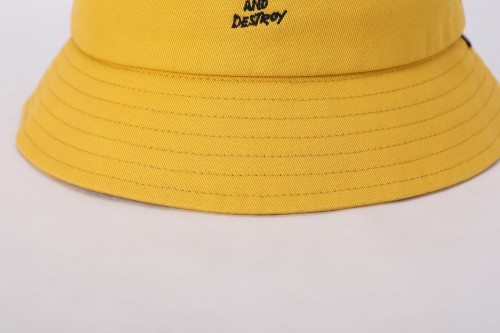 Custom Solid Embroider Woven Bucket Hats Fashion Bucket Caps With Embroidery Solid Woven Caps