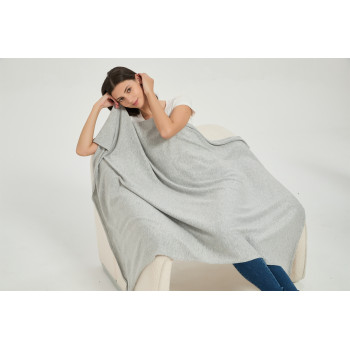 Custom Cashmere Metallic Knit Blanket Pure Cashmere Lurex Blanket Sliver Lurex Blanket From China Fcatory