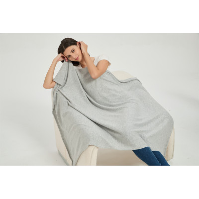 Custom Cashmere Metallic Knit Blanket Pure Cashmere Lurex Blanket Sliver Lurex Blanket From China Fcatory