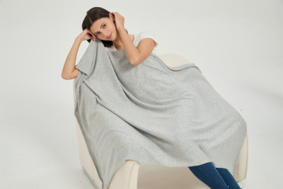 Custom Cashmere Sliver Metallic Blanket Natural Pure Cashmere Lurex Blanket From Chinese Fcatory
