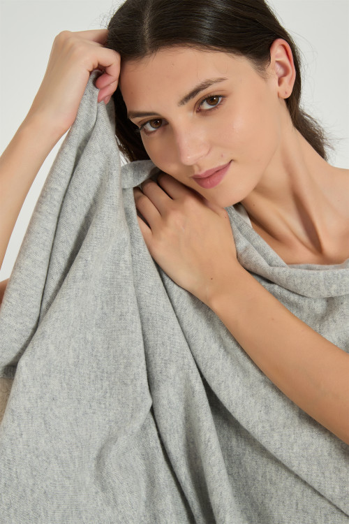 Custom Cashmere Sliver Metallic Blanket Natural Pure Cashmere Lurex Blanket From Chinese Fcatory