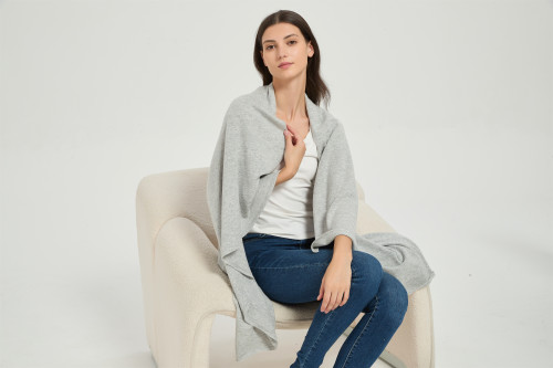 Custom Cashmere Sliver Metallic Blanket Natural Pure Cashmere Lurex Blanket From Chinese Fcatory