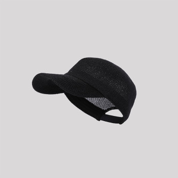 Wholesale Kids Boy Cashmere Baseball Cap Black Wool Cashmere Shape Baseball Cap In Small MOQ