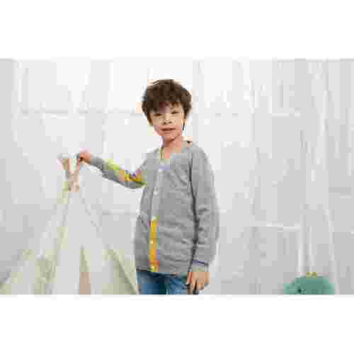 Wholesale Toddler Kids V-Neck Cardigan Kids Button Up Long Sleeve Knitted Homewear for Kids