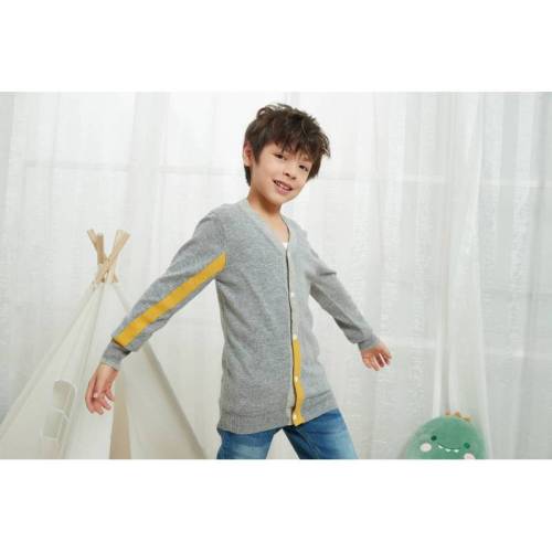 Wholesale Toddler Kids V-Neck Cardigan Kids Button Up Long Sleeve Knitted Homewear for Kids