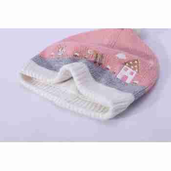 Soft Cashmere Girls's Beanie Cashmere Blend Soft Top With Cute Pompom Cashmere Beanie From China