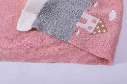 Wholesale Girl Cashmere Scarf With Cute Pattern Kids Knitted Cashmere Scarf From China Supplier